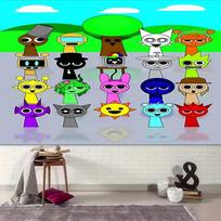 1pc Sprunki Game2 Tapestry, Living Room, Bedroom, Office, Party Decor, Ideal Festive Gift 150cmx200cm