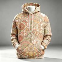Men Golden Bitcoin Circuit Graffiti 3D Print Hoodie Crypto Currency Graphic Casual Long Sleeve Hooded Sweatshirt XL beige