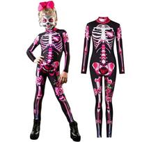 Mergaitės Rožės Skeletas Vaikams Baisus Kostiumas Helovinas Cosplay Vaiduoklio Nuotaka Kombinezonas Karnavalo Šventė Vaikų Romperiai Vaikų Drabužiai 5-6T(130)