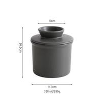 Ceramic Bell Style Butter Crock Round Butter Dish With Lid Modern Porcelain Butter Storage Jar