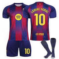 Paaugliams Vaikams Suaugusiems Futbolo Aprangos 2025-26 Barça Namų #10 LAMINE YAMAL Sportinio Treniruočių Dydis su Kojinėmis 18 red
