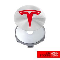 4 vnt. 56/60 mm automobilio ratlankio centriniai dangteliai Lipdukai Automobilio Pakeitimo AksesuaraiSkirta Tesla Model 3 Model Y Model S Model X Highland For Tesla&4pcs