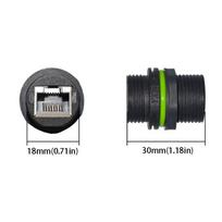 8 Core IP68 Waterproof RJ45 Connector Shielded Shielded CAT6A Socket  Panel Mount Application juoda