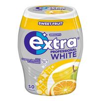 Wrigley Extra White Be Cukraus Kramtomoji Guma Saldžių Vaisių 50 Vnt. Pakuotė 70g yellow