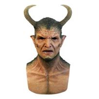 Helovino Tamsaus Velnias Kaukė Latekso Cosplay Rekvizitas Siaubo Šventės Kostiumo Aksesuaras Dark Gray Devil King Mask brown