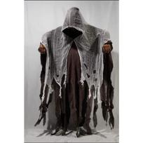 Halloween death cape cos skull clothes haunted house medieval retro cape horror robe zombie dress up One size fits all gray