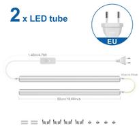 15W T5 LED Tube Light 110V 220V 50CM High Quality Integrated Wall Lamp for Home Kitchen Cabinet Warehouse Garage,No/EU/US Plug 15w&Neutral White