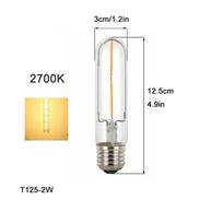 100-240V 6000K LED Filament Light Bulb 110V 120V 6500K Tubular Edison Bulbs T10 T185 T225 T30 T300 Long Tube 4W 6W 8W LED Bulb 1 pcs