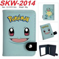 Pokemon Pikachu Vertical Snap Wallet Colorful Print Multi-Layer Coin Purse Cute Anime white