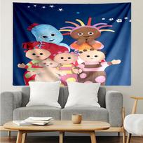 In-the-Night-Garden Print Tapestry, Backdrop, Easy Setup, Ideal for Bedroom, Office & Living Room, with Aesthetic Wall Hanging Decor. 100cmx150cm