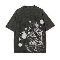 Yuta Okkotsu T Shirt Jujutsu Kaisen Men Acid Wash Yuta Anime Streetwear Rika Orimoto Cursed Fashion Vintage Casual Tees 3XL black