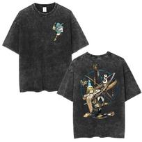 2026 Anime Coco Witch Hat Atelier Vintage Washed T Shirt Men Women Harajuku Oversized Cotton T-shirt Manga Clothing Fashion Tees L black
