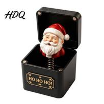 Festive Spring Loaded Ornaments 3D Printed Christmas Pop-Up Magic Box with Action Xmas Elements/Angel/Star Pop Up Gift Ornaments Holiday Party A black