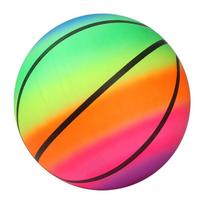 Pripučiamas futbolo kamuolys Pripučiamas futbolo žaislas Paplūdimio vaivorykštiniai kamuoliai Vaivorykštinis futbolas PVC žaislai Rainbow basketball