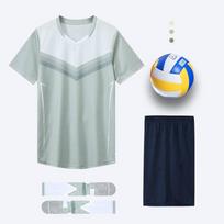 Men Women Volleyball Jersey Set Short Sleeve Sports Uniform Match Training 4XL gray