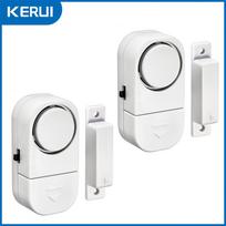 KERUI 90db Door Window Sensor Independent Opening Magnetic Door Sensor Wireless Security Alarm 2pcs