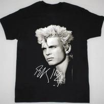 Billy Idol Signature Music Gift for Fan Black All Size S-5XL T Shirt cg509 M gray