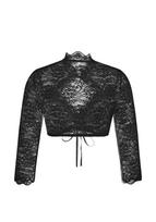 Munich Apparel Women's 2026 Oktoberfest Lace Patchwork Base Layer Top Medium black