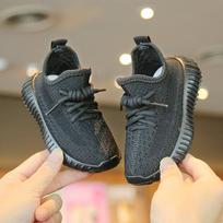 Kids Unisex Breathable Mesh Soft Sole Casual Sports Sneakers 35 juoda