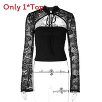 Sexy Girl Summer Lace Panel Slim Fit T Shirt For Streetwear And Party S juoda