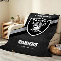 Individualus vardas, Las Vegas Raiders spausduotas flanelinis pledas, minkštas užklotas miegamojo sofai, skalbiamas, Kalėdų dovana, puiki dovana. 80cmx120cm