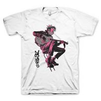 Gorillaz Sitting Pink T-Shirt S white