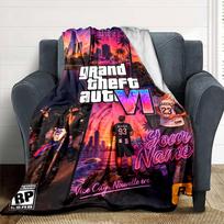 Grand Theft Auto Personalized Name Blanket Gift Personalized Blanket Comfortable Throw For Couch Chair Bedding Livingroom All-Season Use 80cmx120cm pink