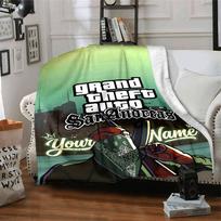 Grand Theft Auto Personalized Name Blanket Gift Personalized Blanket Comfortable Throw For Couch Chair Bedding Livingroom All-Season Use 100cmx150cm