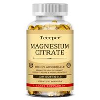 Tecepec Magnesium Citrate Softgels, 400mg, Highly Absorbable, 120 Caps 120 Capsules
