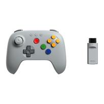 8BitDo 64 Wireless Controller N64 Analog and 2.4G (Original Console, 3D, Windows) (Grey)