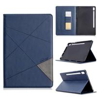 Dėklas Samsung Galaxy Tab S6 10,5 colio (2019 m. leidimas)(SM-T860/T865) Verslo Premium PU Odos Folio Dėklas su Keliais Žiūrėjimo Kampais Kortelių Kišenė SM-T860/T865 mėlyna