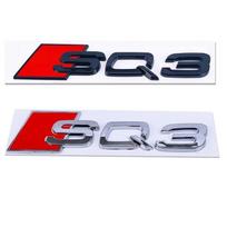 Automobilio ABS raidės emblema Sparnas Bagažinė Galinė lipduko priedai  kcpn5 SQ3 SQ5 SQ8 SQ7 Sline A3 A4 Q3 Q5 Q7 S3 S7 RS3 A4L A5 A6L Silvery&12.2X3.1cm gray