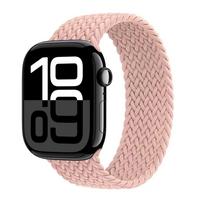 Braided Solo Loop Straps For Apple watch bands 44mm 45mm 40mm 41mm 49mm Correa bracelet iwatch Series 11 10 9 7 8 SE 6 ultra2 3 S10-42mm 38 40 41mm&S beige