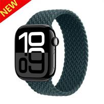 Braided Solo Loop Straps For Apple watch bands 44mm 45mm 40mm 41mm 49mm Correa bracelet iwatch Series 11 10 9 7 8 SE 6 ultra2 3 S10-42mm 38 40 41mm&SS black