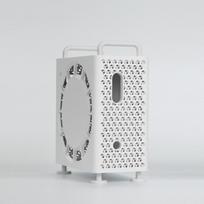 Mac Mini M4 Case Stand Heat Dissipation Shockproof Protective Shell Host Black White White