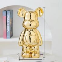 17/27/cm Estetiška meškiuko plytinė keramikinė statulėlė Teddy Bear dekoras Veiksmo figūrėlės Skulptūrėlės Ornamentas kambariui Namų dekoravimui Amatai 27CM