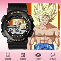 Y2K Son Goku Saiya-Jin Laikrodžiai Anime Dragon Ball Wen Sportinis riešo laikrodis Skaitmeniniai laikrodžiai Vandeniui atsparus riešo laikrodis Elektroninis laikrodis brown
