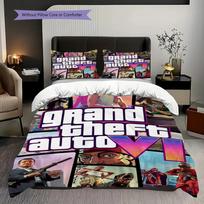 Grand Theft Auto Vi Urban Chaos Threepiece Set 1 Duvet Cover 2 Pillowcase Without Core Christmas Birthday Gift Soft And Comfortable 200x200cm