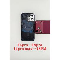 Pasidaryk pats korpusas iPhone 14 Pro Max, panašus į 18 Pro Max korpusą, Pasidaryk pats galinio dangtelio korpusas 14 Pro iki 18 Pro Montavimas OK Šoniniai mygtukai 14 pro to 18 pro mėlyna