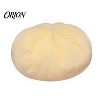 Soft Stuffed Bun Cushion Dumpling Plush Pillow with PP Cotton Filling, Comfortable Baozi Filling Cushion, Stress Relief Toy for Home Decor Squeeze 15cm geltona