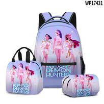3d Kpop Demon Hunters Backpack Lunch Bag And Pencil Case Set For Teens Style7