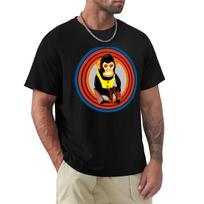 Cymbal Chimp Toy Jolly Monkey With Cymbals Vintage Retro Tshirt All Match Print Short Sleeve Top S black