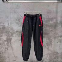 Mens Streetwear Hooded Windbreaker Jacket Casual Pants Set Embroidered Letter Contrast Color Collar Large gray