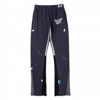 Unisex Hip Hop Wide Leg Flared Trousers Cotton Casual Pants With Letter Print Youth Streetwear XL black