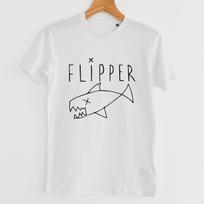Kurt Cobain Flipper Shirt – Nirvana Vintage Inspired Tee – 90s Grunge Organic Cotton T-Shirt S white
