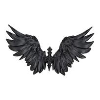 Angel Wing Cuff Bracelet Open PLA Wrist Jewelry with 3D Feather Relief for Gothic Cosplay and Party Outfit Styling juoda