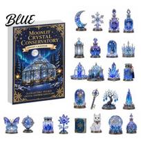 Christmas Countdown Ornaments Fantasy Advent Calendar Box with 24 Mini Acrylic 2D Ornaments Unique Collection Items Desktop Micro Landscape