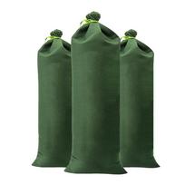 Flood Prevention Sandbag Green Reusable Canvas Flood Water Barrier Sand Bag with Drawstring for House Windows Doors Type 10