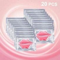 20PCS Moisturizing Collagen Lip Mask, Lip Sleeping Mask Lip Balm Bulk Lip Masks For Dry Lips,Remove Chapped Skin & Anti-Aging,Pink white