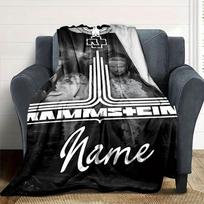 Rammstein Band Members And Smoke Four Seasons Blanket Customized With Your Name Lightweight And Warm Perfect Gift For Home Office Camping Sofa Travel 100cmx150cm